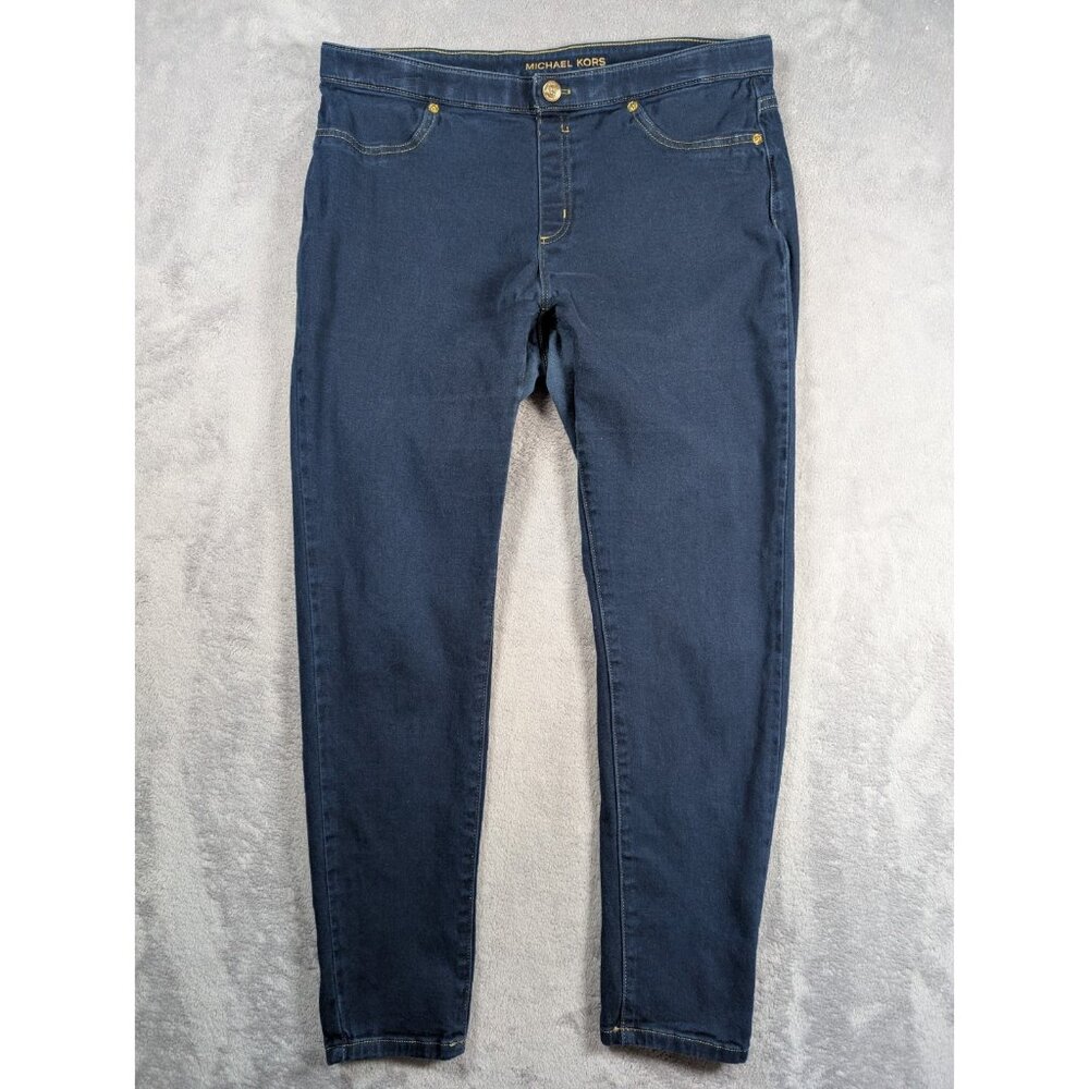 Michael Kors Izzy Skinny Jeans Womens Size 12 Stretchy Mid Rise Preppy Modern